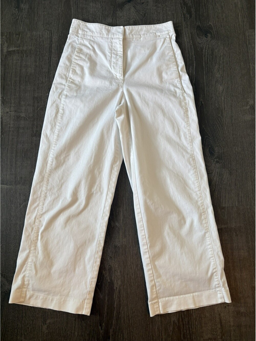 Aritzia Babaton white High Waisted Walsh Cropped Wide Leg Pants Womens Size 4